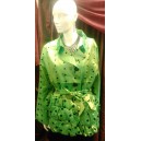 lime green polka dot jacket