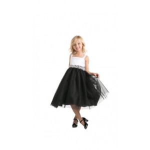 special occasion white black dress